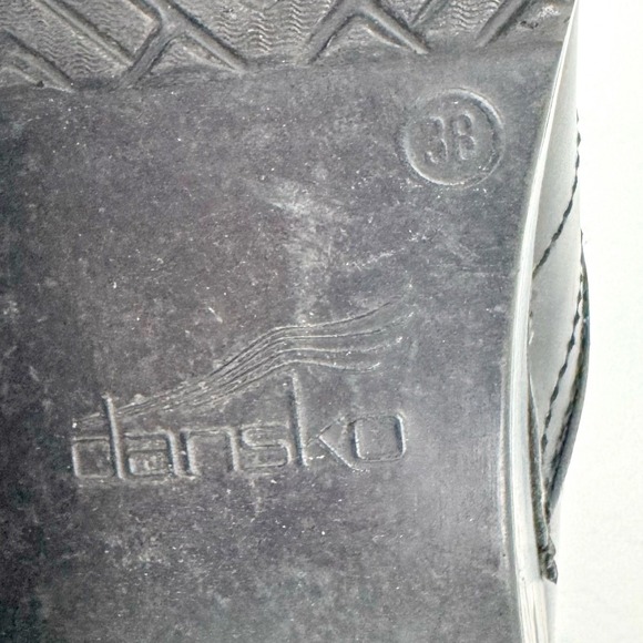 Dansko‎ Black Leather Professional Clogs Slip On Shoes Womens Size 38 - Picture 3 of 13